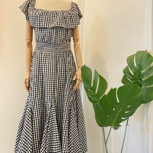 Midi checkered dress